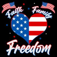 Faith Family Freedom USA American Flag Heart Visor