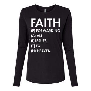 Faith Forwarding All Issues To Heaven Womens Cotton Relaxed Long Sleeve T-Shirt