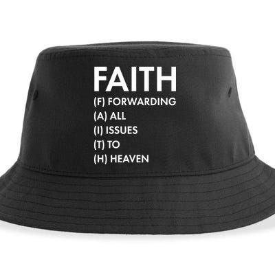 Faith Forwarding All Issues To Heaven Sustainable Bucket Hat