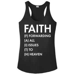 Faith Forwarding All Issues To Heaven Ladies PosiCharge Competitor Racerback Tank