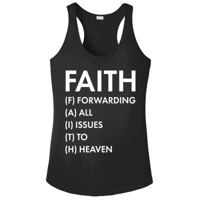 Faith Forwarding All Issues To Heaven Ladies PosiCharge Competitor Racerback Tank