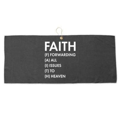 Faith Forwarding All Issues To Heaven Large Microfiber Waffle Golf Towel