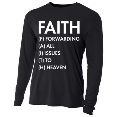 Faith Forwarding All Issues To Heaven Cooling Performance Long Sleeve Crew