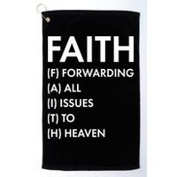 Faith Forwarding All Issues To Heaven Golf Towel
