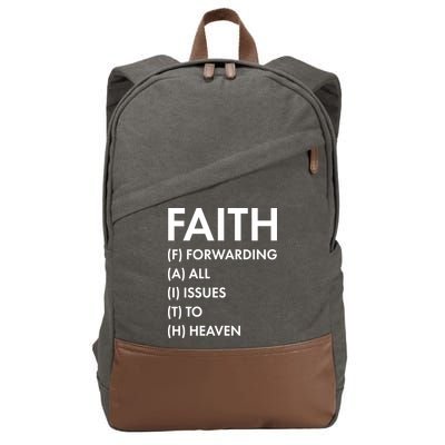 Faith Forwarding All Issues To Heaven Cotton Canvas Backpack
