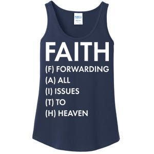 Faith Forwarding All Issues To Heaven Ladies Essential Tank