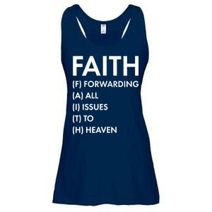 Faith Forwarding All Issues To Heaven Ladies Essential Flowy Tank