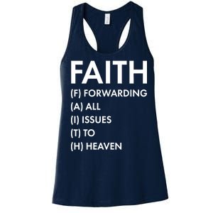 Faith Forwarding All Issues To Heaven Women's Racerback Tank