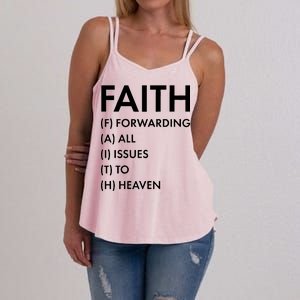 Faith Forwarding All Issues To Heaven Women's Strappy Tank