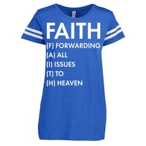 Faith Forwarding All Issues To Heaven Enza Ladies Jersey Football T-Shirt