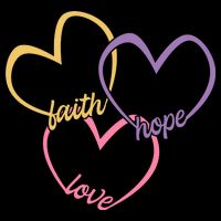 Faith Hope & Love Hearts Apron