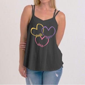 Faith Hope & Love Hearts Women's Strappy Tank