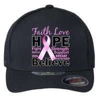 Faith Hope Breast Cancer Awareness Flexfit Unipanel Trucker Cap