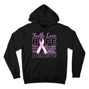 Faith Hope Breast Cancer Awareness Hoodie