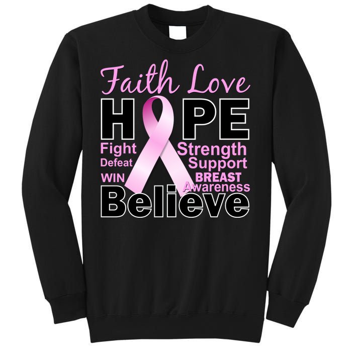 Faith Hope Breast Cancer Awareness Sweatshirt