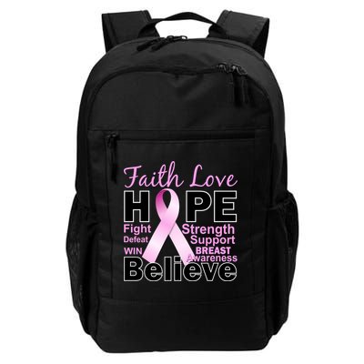 Faith Hope Breast Cancer Awareness Backpack