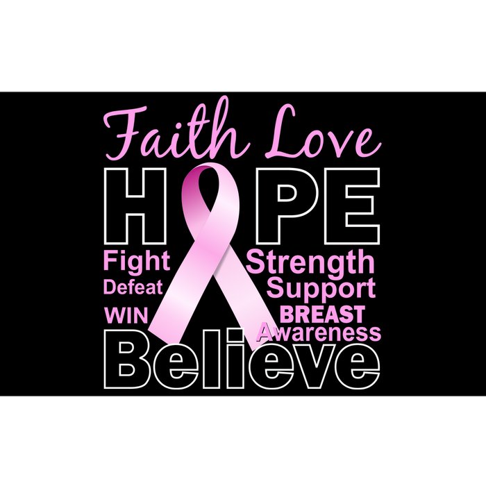 Faith Hope Breast Cancer Awareness Bumper Sticker