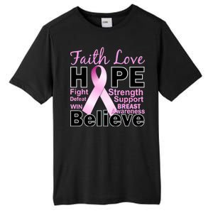 Faith Hope Breast Cancer Awareness Tall Fusion ChromaSoft Performance T-Shirt