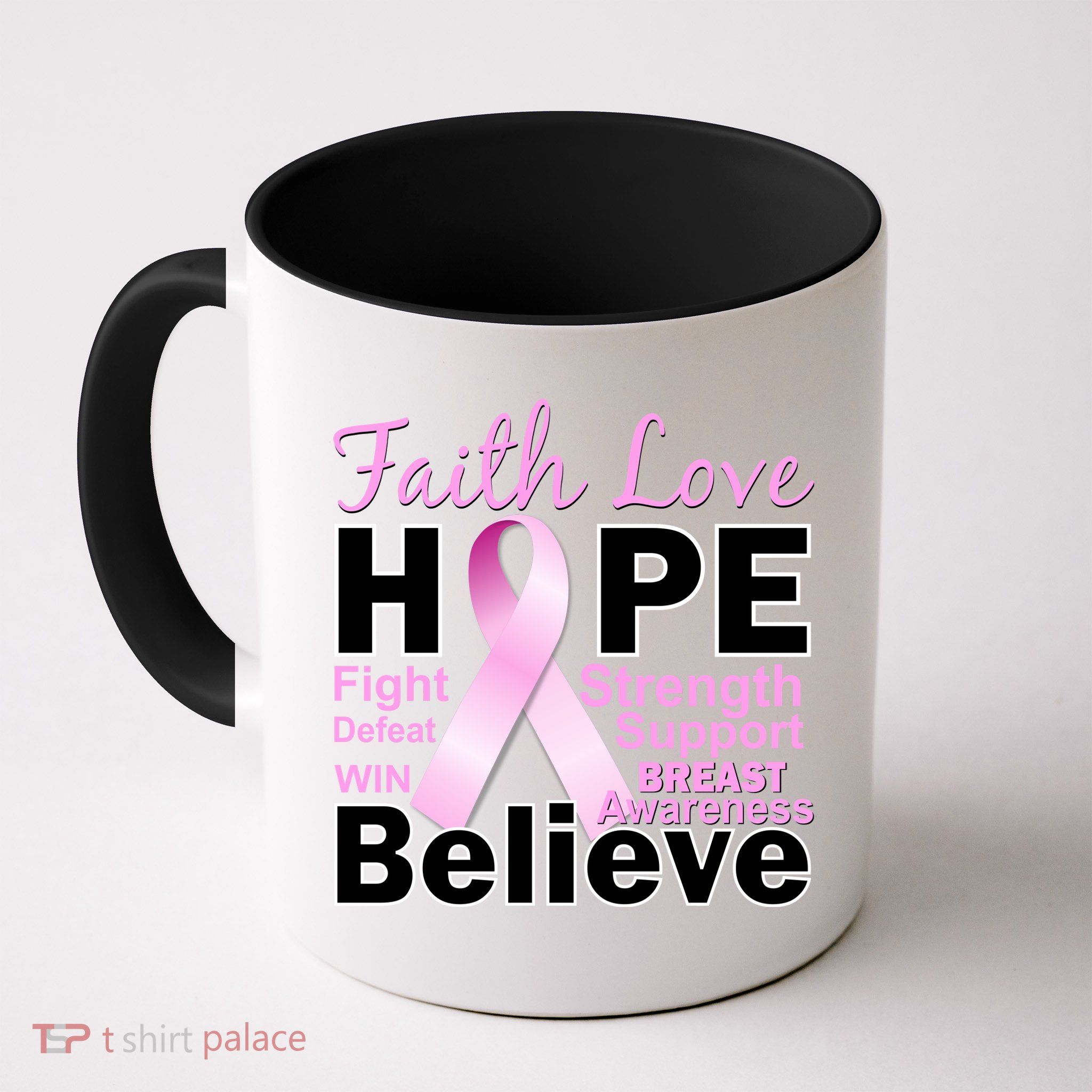Faith Hope Breast Cancer Awareness Mug