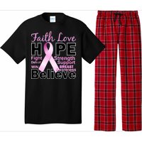 Faith Hope Breast Cancer Awareness Pajama Set