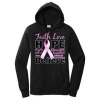 Faith Hope Breast Cancer Awareness Women's Pullover Hoodie