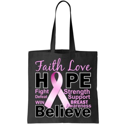 Faith Hope Breast Cancer Awareness Bag