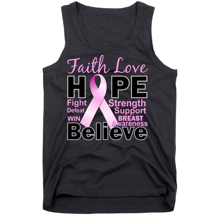 Faith Hope Breast Cancer Awareness Tank Top