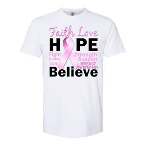 Faith Hope Breast Cancer Awareness Softstyle CVC T-Shirt