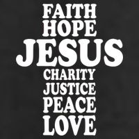 Faith Hope Jesus Charity Peace Love Word Cross Hat