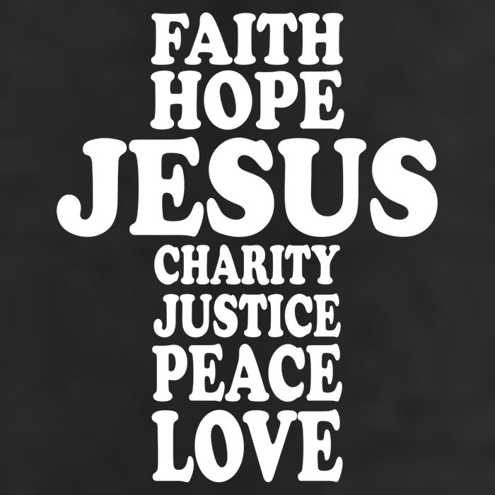 Faith Hope Jesus Charity Peace Love Word Cross Hat