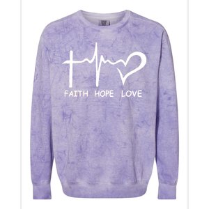 Faith Hope Love Colorblast Crewneck Sweatshirt