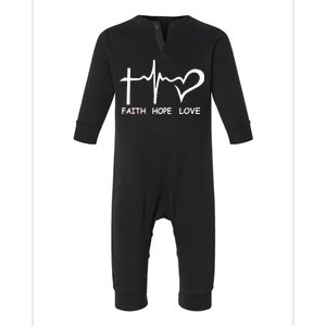 Faith Hope Love Infant Fleece One Piece