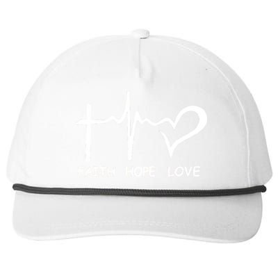 Faith Hope Love Snapback Five-Panel Rope Hat