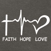 Faith Hope Love Cotton Canvas Backpack