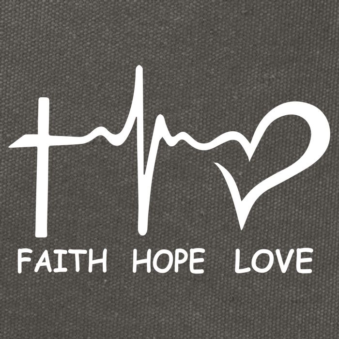 Faith Hope Love Cotton Canvas Backpack