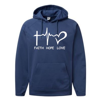 Faith Hope Love Performance Fleece Hoodie