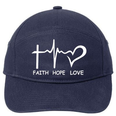 Faith Hope Love 7-Panel Snapback Hat