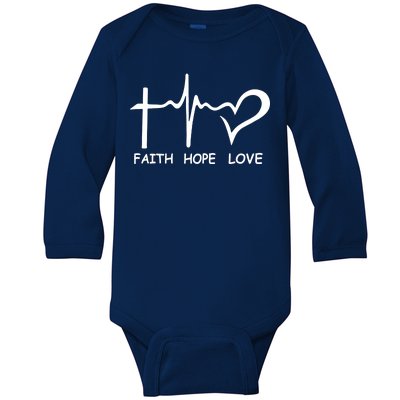 Faith Hope Love Baby Long Sleeve Bodysuit