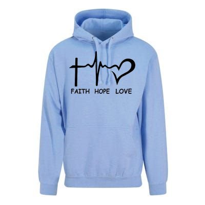 Faith Hope Love Unisex Surf Hoodie