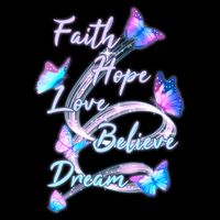 Faith Hope Love Believe Dream - Butterflies Apron
