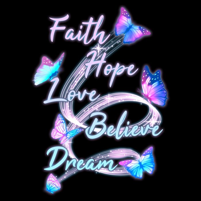 Faith Hope Love Believe Dream - Butterflies Apron
