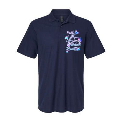 Faith Hope Love Believe Dream - Butterflies Softstyle Adult Sport Polo