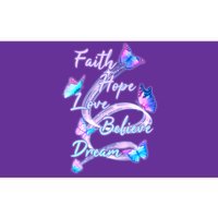 Faith Hope Love Believe Dream - Butterflies Bumper Sticker