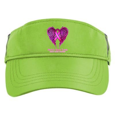 Faith Hope Love Breast Cancer Awareness Galaxy Wings Adult Drive Performance Visor