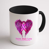 Faith Hope Love Breast Cancer Awareness Galaxy Wings Coffee Mug