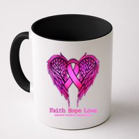 Faith Hope Love Breast Cancer Awareness Galaxy Wings Coffee Mug