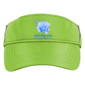 Faith Hope Love Colon Cancer Awareness Adult Drive Performance Visor