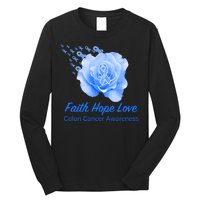 Faith Hope Love Colon Cancer Awareness Long Sleeve Shirt