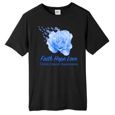 Faith Hope Love Colon Cancer Awareness Tall Fusion ChromaSoft Performance T-Shirt