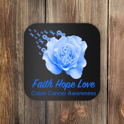 Faith Hope Love Colon Cancer Awareness Coaster